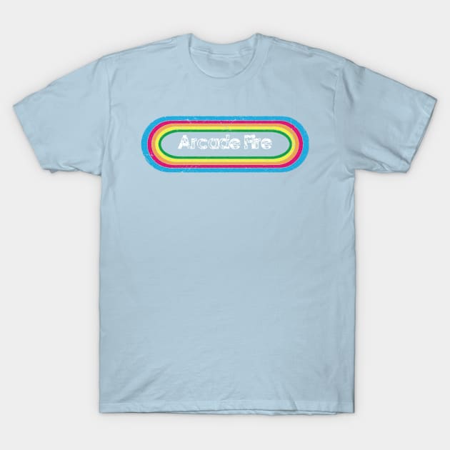 arcade fire ll rainbow retro T-Shirt by bubur ayam